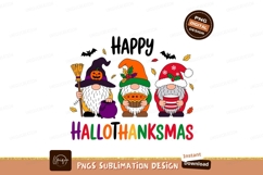 Halloween gnomes holding pie and cauldron witch Product Image 1