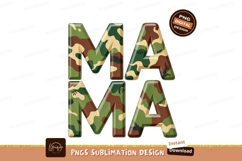 Camouflage Mama Design For Sublimation Png Product Image 1
