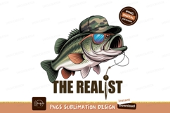 Bass Fishing Cool Guy With Sunglasses And Cap image Product Image 1