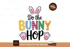 Colorful bunny text with paws and ears image Product Image 1