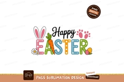 Colorful Easter Celebration With Bunny Ears and Carrot Product Image 1
