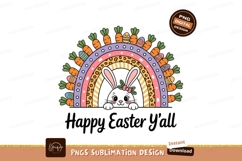 Easter bunny rainbow carrots eggs image Product Image 1