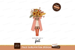 Person holding autumn flowers fall sunflowers Product Image 1