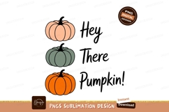 Orange green peach pumpkins greeting autumn fall Product Image 1