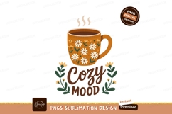 Warm floral mug with cozy mood coffee flowers Product Image 1