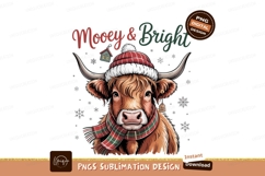 Highland Cow Festive Winter Animal image Product Image 1