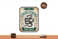Rattlesnake venom label design toxic reptile Product Image 1