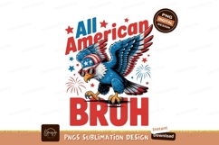 Patriotic Eagle Wearing Sunglasses and Hat american Product Image 1