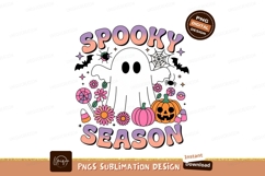 Ghost pumpkin flowers candy season image Product Image 1