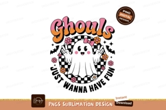 Ghouls Retro Floral Kitty pink Product Image 1