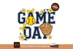 Game Day Softball Graphic Design Sublimation Png Product Image 1