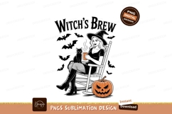 Witch cat pumpkin rocking chair image Product Image 1