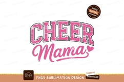 Cheer Mama Graphic Pink Typography Sublimation PNG Product Image 1