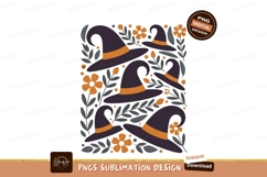 Halloween witch hats floral pattern image Product Image 1