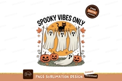 Spooky Ghosts Hanging Black Cat Pumpkins halloween Product Image 1
