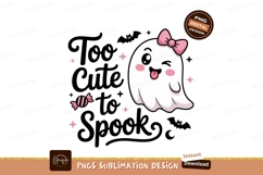 Kawaii ghost with pink bow and candy image Product Image 1