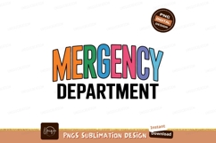 Emergency Department Colorful Text Illustration Vector PNG Product Image 1