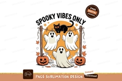 Black cat ghosts pumpkins halloween spooky Product Image 1