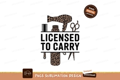 Leopard Print Hair Dryer Scissors Comb image Product Image 1