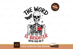 Skeleton with red heart and moth skull Product Image 1