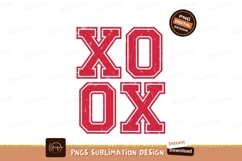 Red Xo Ox Letters Typography Product Image 1