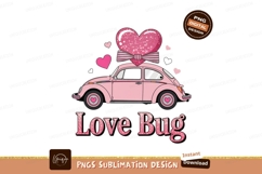 Pink Beetle Car Heart Bow image Product Image 1