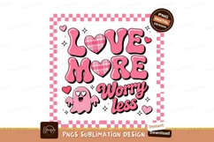 Pink hearts ghost and text love Product Image 1