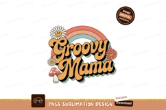 Groovy Mama Retro Rainbow Daisy Mushroom image Product Image 1