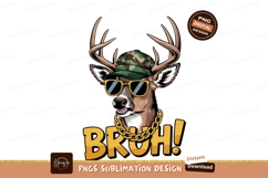 Cartoon Deer With Cap And Sunglasses PNG Product Image 1