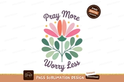 Floral prayer worry less design pink Product Image 1