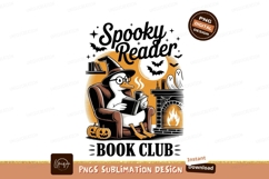 Witch duck reading book by fireplace image Product Image 1
