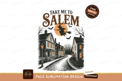Salem Witch Flying Moon Houses halloween broom Product Image 1