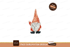 Watercolor gnome waving hand white Product Image 1