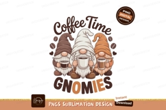 Coffee loving gnomes holding mugs beverage drink Product Image 1
