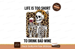 Skeleton with sunflowers and wine skull glass Product Image 1