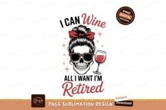 Skull Messy Bun Wine Retired image Product Image 1