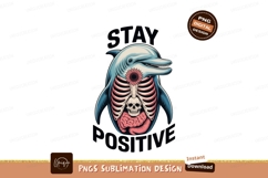 Blue dolphin anatomical skeleton flower skull image Product Image 1