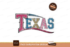 Distressed Texas Word Graphic Sublimation Png Product Image 1