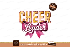 Cheer Leader Graphic With Pink Ribbon PNG Product Image 1