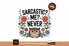 Sarcastic owl with flowers floral nature Product Image 1