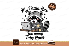 Raccoon tangled in wires using laptop technology funny Product Image 1