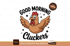 Happy chicken greeting morning bird poultry Product Image 1