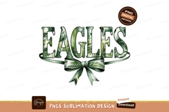 Tropical Eagles Text With Ribbon Design Sublimation Png Product Image 1