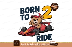 Teddy bear driving race car formula Product Image 1