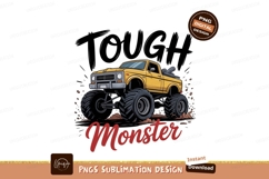 Yellow monster truck with big tires offroad Product Image 1
