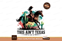 Cowgirl On Horse Artistic Sublimation Png Product Image 1