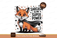 Cute fox wearing cape and stars animal orange Product Image 1