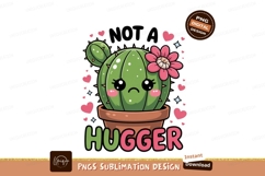 Cute cactus with flower and hearts green Product Image 1