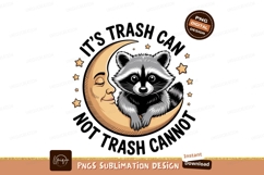 Raccoon resting on crescent moon with stars night Product Image 1