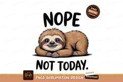 Cute sloth lying down with text animal mammal Product Image 1